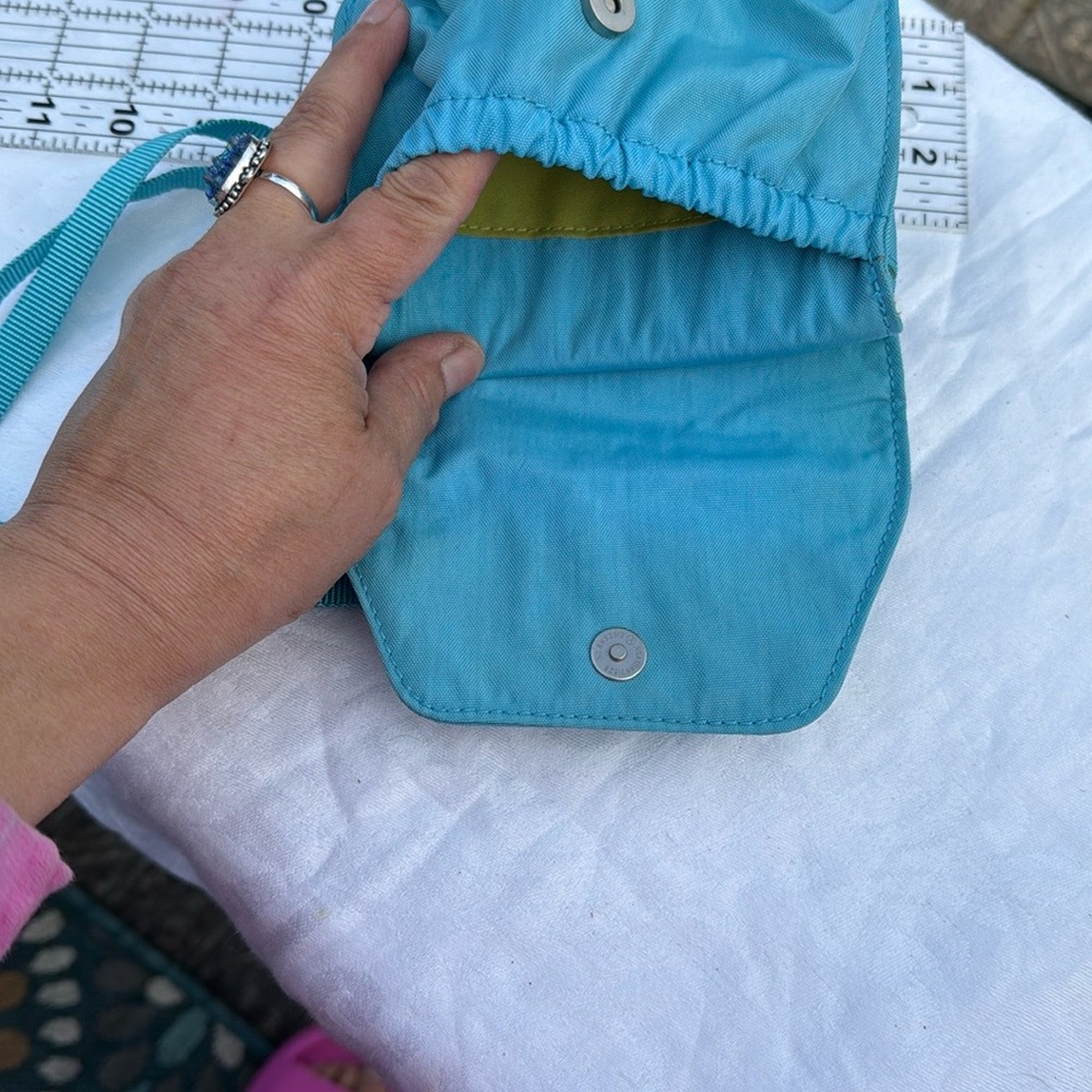 Baggallini Blue Crossbody Bag with Flap Closure and Metallic Detail - Picture 10 of 10